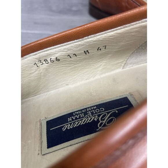 Cole Haan Bragano Brown Ivory Tassel Dress Loafers Men Sz 11M US/44EU - Picture 5 of 16